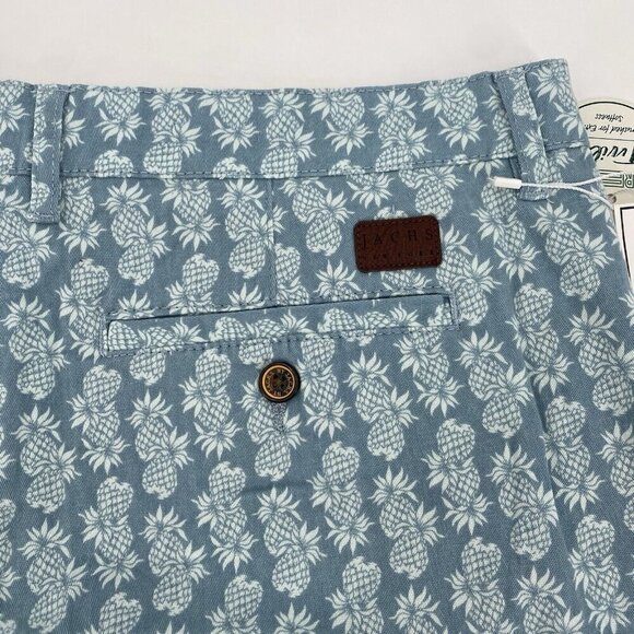 Jachs New York Size 31 Bleecker Fit Shorts 8.5" Light Blue Pineapple Print - Picture 2 of 6